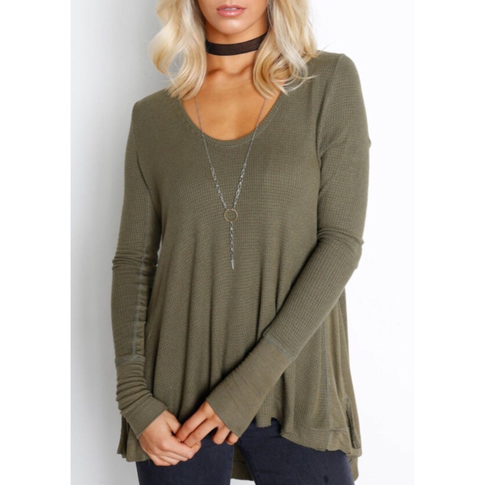 Free People Thermal Long Sleeve With Thumb Holes